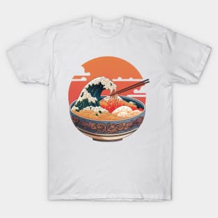 ⭐⭐⭐⭐⭐ Ukiyo-e art style bowl of ramen T-Shirt